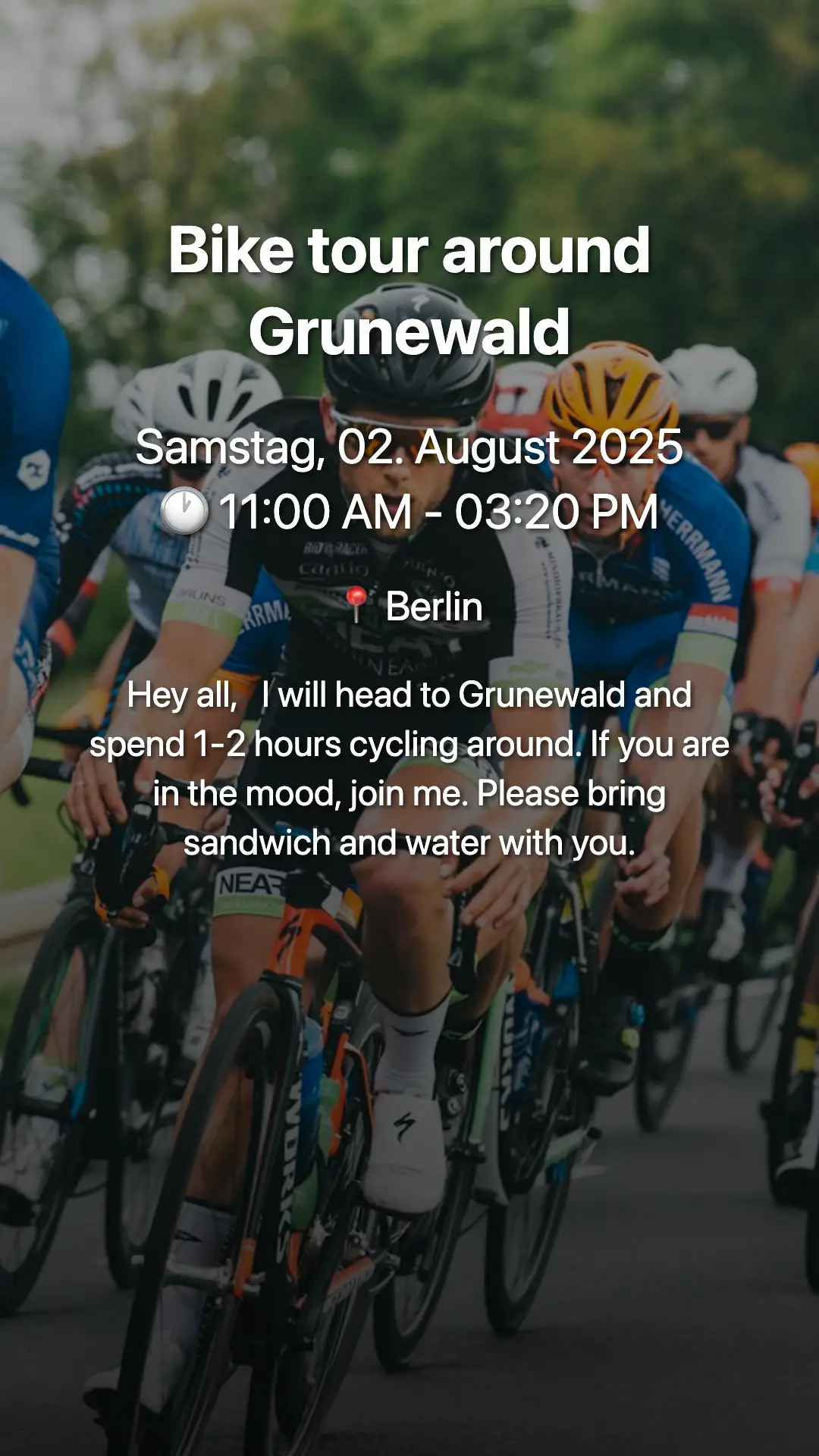 Bike tour around Grunewald